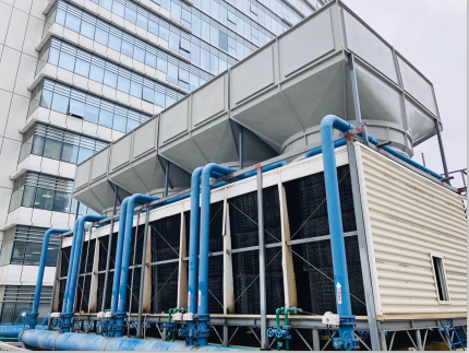 200噸橫流冷卻塔5米處測得噪音52分貝，問鼎整個行業誰能做到！